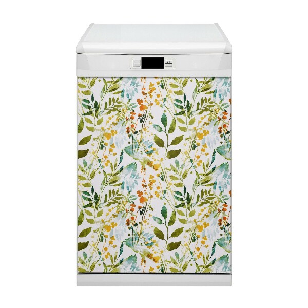 Magnetische Vaatwasser Deur Cover Boho -bloemen