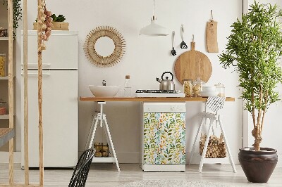 Magnetische Vaatwasser Deur Cover Boho -bloemen