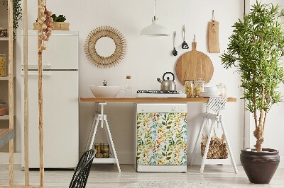 Magnetische Vaatwasser Deur Cover Boho -bloemen