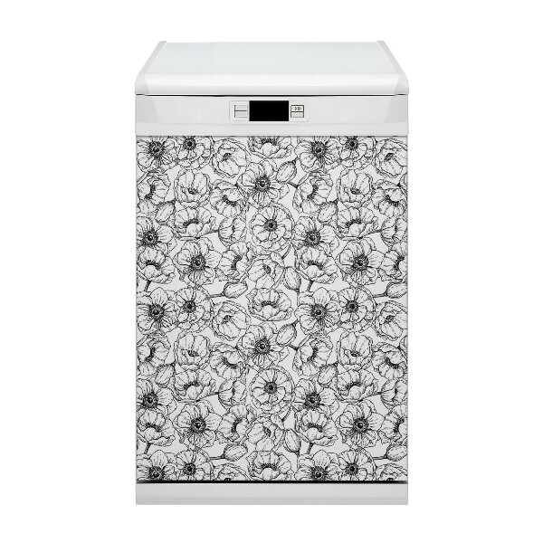 Magnetische Vaatwasser Panel Skin Cover Bloemen