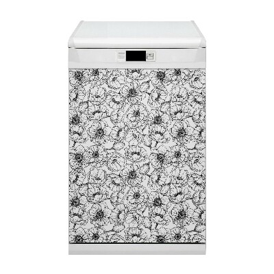 Magnetische Vaatwasser Panel Skin Cover Bloemen