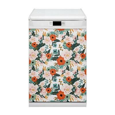Vaatwasser magneet Kleurrijke bloemen
