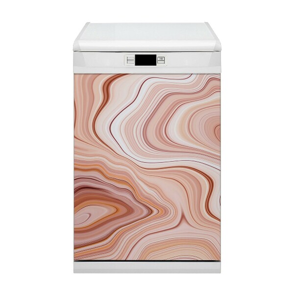 Magnetische Vaatwasser Panel Skin Cover ECRU -abstractie