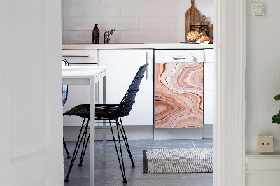 Magnetische Vaatwasser Panel Skin Cover ECRU -abstractie