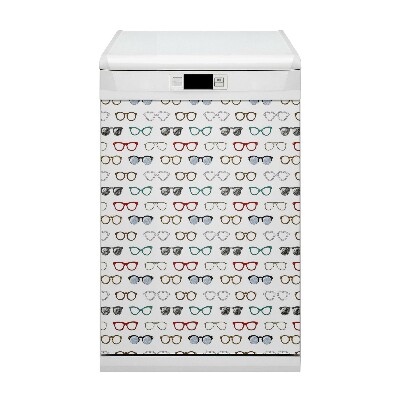 Magnetische Vaatwasser Deur Cover Retro -bril