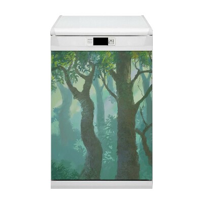 Magnetische Vaatwasser Deur Cover donker bos