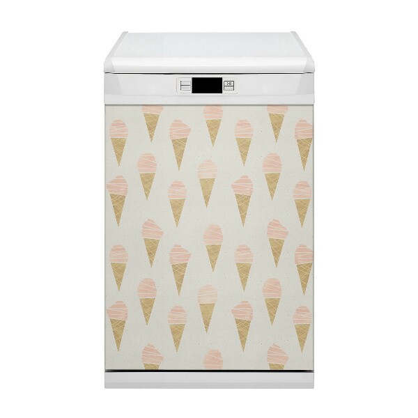 Magnetische Vaatwasser Deur Cover Roze ijs