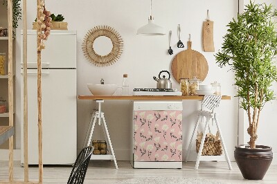 Magnetische Vaatwasser Deur Cover Delicate bloemen