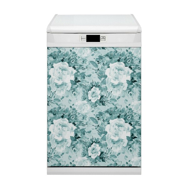 Vaatwasser magneet Blauwe bloemen