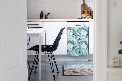 Vaatwasser magneet Blauwe bloemen