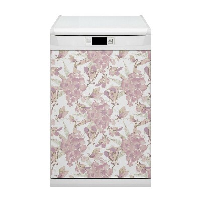 Magnetische Vaatwasser Deur Cover Hibiscus lichtroze