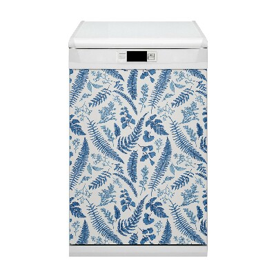 Vaatwasser Panel Cover Blauwe varens