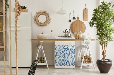 Vaatwasser Panel Cover Blauwe varens