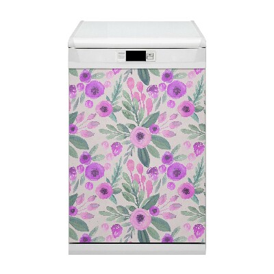 Magnetische Vaatwasser Deur Cover Bloemenpatroon