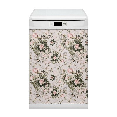 Magnetische Vaatwasser Panel Skin Cover Kleurrijke bloemen