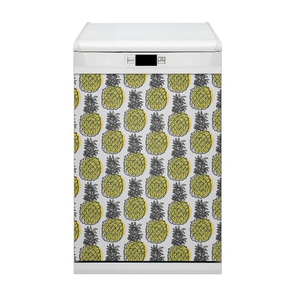 Magnetische Vaatwasser Deur Cover Ananaspatroon