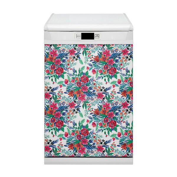 Vaatwasser magneet Kleurrijke bloemen