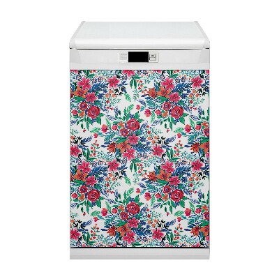 Vaatwasser magneet Kleurrijke bloemen