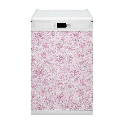 Vaatwasser magneet Roze bloemen