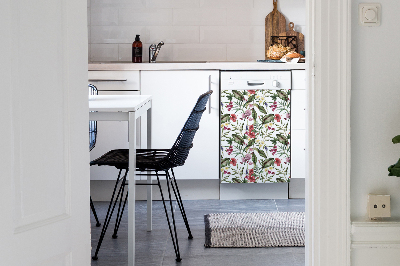 Vaatwasser Panel Cover Tropische bloemen