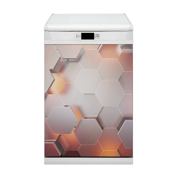 Vaatwasser Panel Cover Abstractie van hexes