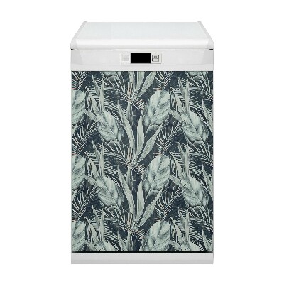 Magnetische Vaatwasser Deur Cover Exotische bladeren