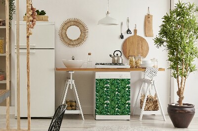 Magnetische Vaatwasser Deur Cover Botanische bladeren