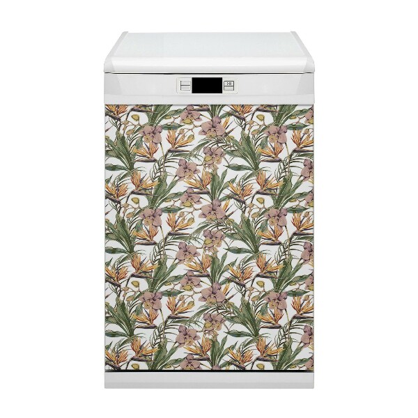 Magnetische Vaatwasser Deur Cover Botanische bladeren