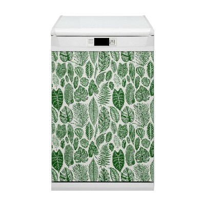 Magnetische Vaatwasser Panel Skin Cover Palm bladeren