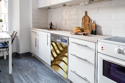 Magnetische Vaatwasser Panel Skin Cover Gouden elementen