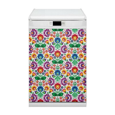 Magnetische Vaatwasser Panel Skin Cover Oud Pools patroon