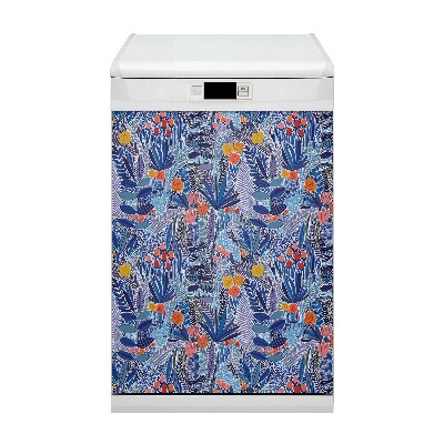 Magnetische Vaatwasser Deur Cover Tropische planten
