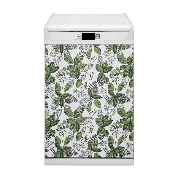 Magnetische Vaatwasser Deur Cover Botanisch patroon