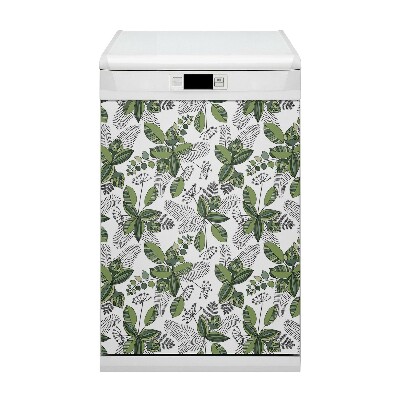 Magnetische Vaatwasser Deur Cover Botanisch patroon