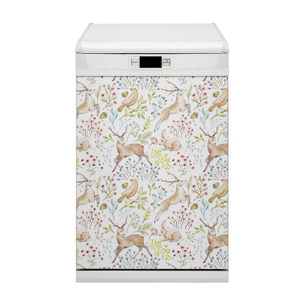Magnetische Vaatwasser Panel Skin Cover Wilde dieren