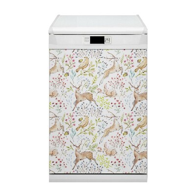 Magnetische Vaatwasser Panel Skin Cover Wilde dieren