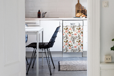 Vaatwasser Panel Cover Bloemen en vlinders