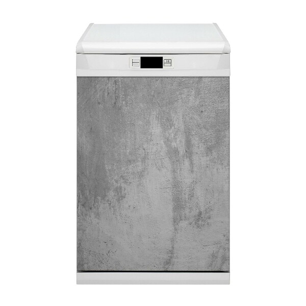 Magnetische Vaatwasser Deur Cover Grijs beton
