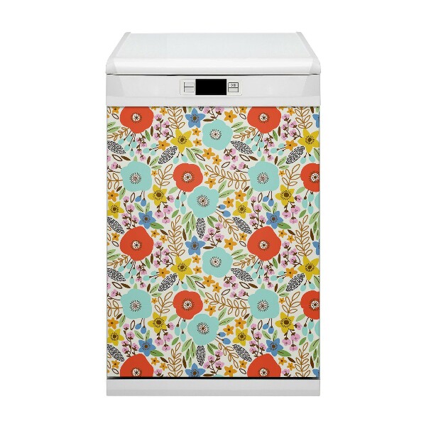Vaatwasser Panel Cover Weide bloemen