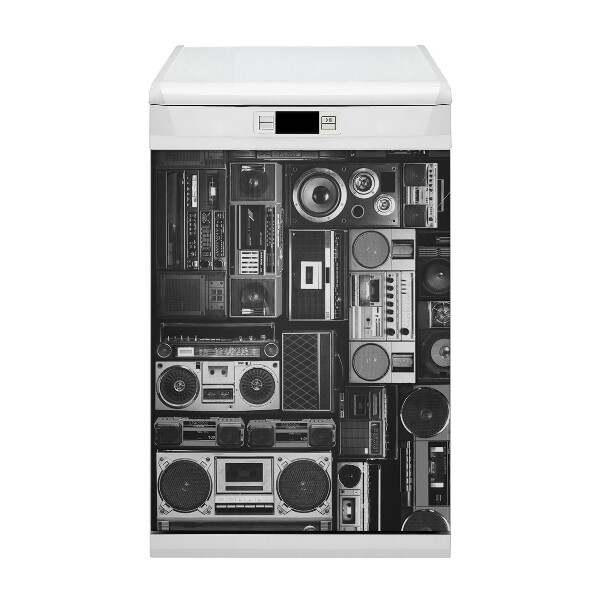 Magnetische Vaatwasser Panel Skin Cover Oude boombox