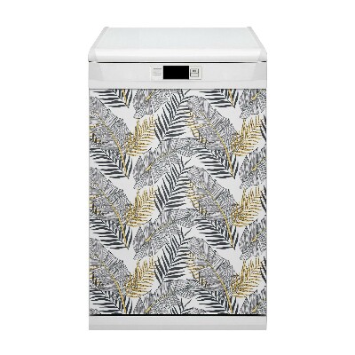 Magnetische Vaatwasser Deur Cover Palm bladeren
