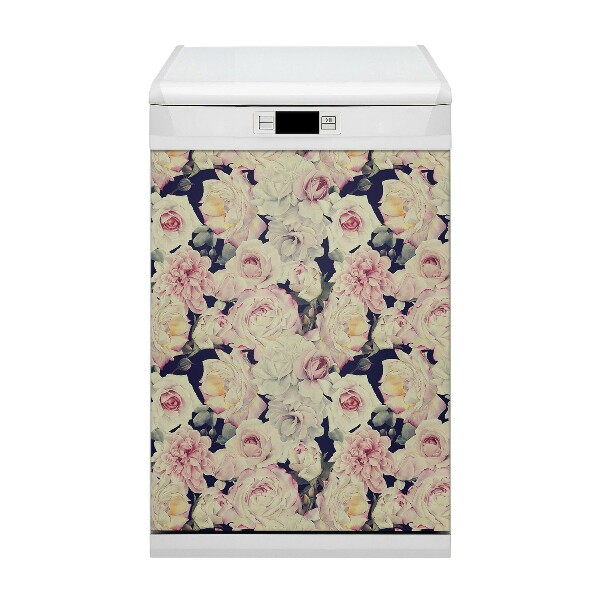 Vaatwasser Panel Cover witte rozen