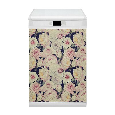Vaatwasser Panel Cover witte rozen