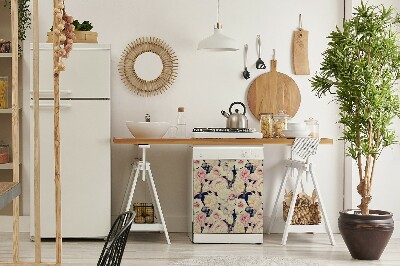 Vaatwasser Panel Cover witte rozen