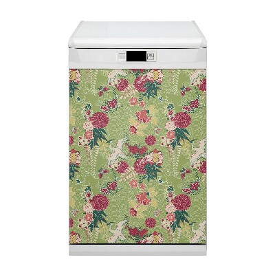 Magnetische Vaatwasser Panel Skin Cover fauna en flora