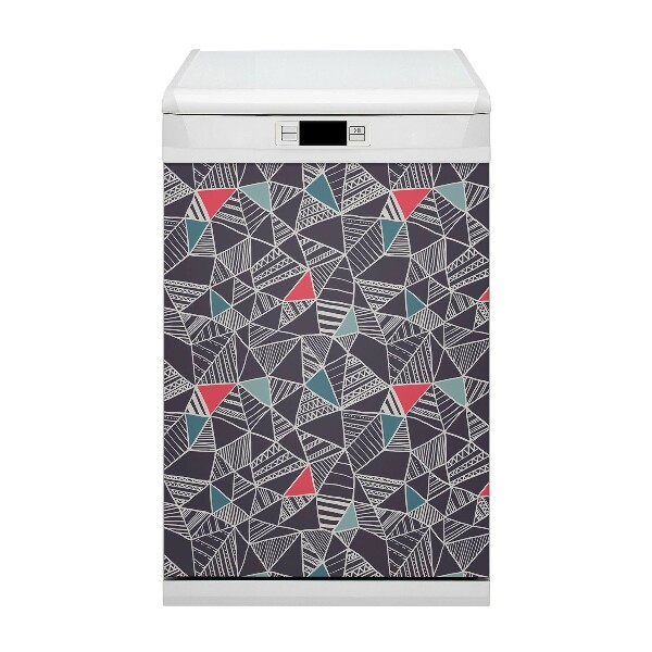 Magnetische Vaatwasser Panel Skin Cover Doodle -patroon
