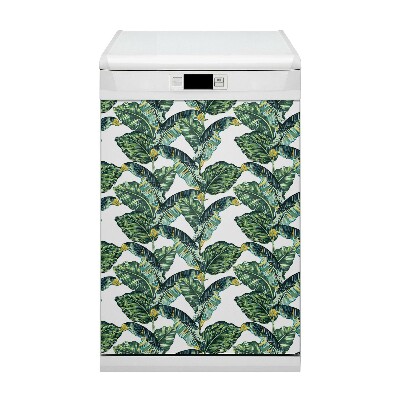 Magnetische Vaatwasser Deur Cover Exotische bladeren