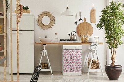 Magnetische Vaatwasser Panel Skin Cover Roses vintage stijl