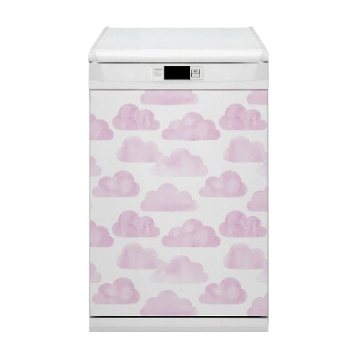 Magnetische Vaatwasser Deur Cover Roze wolken