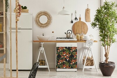 Vaatwasser Panel Cover rode bloemen